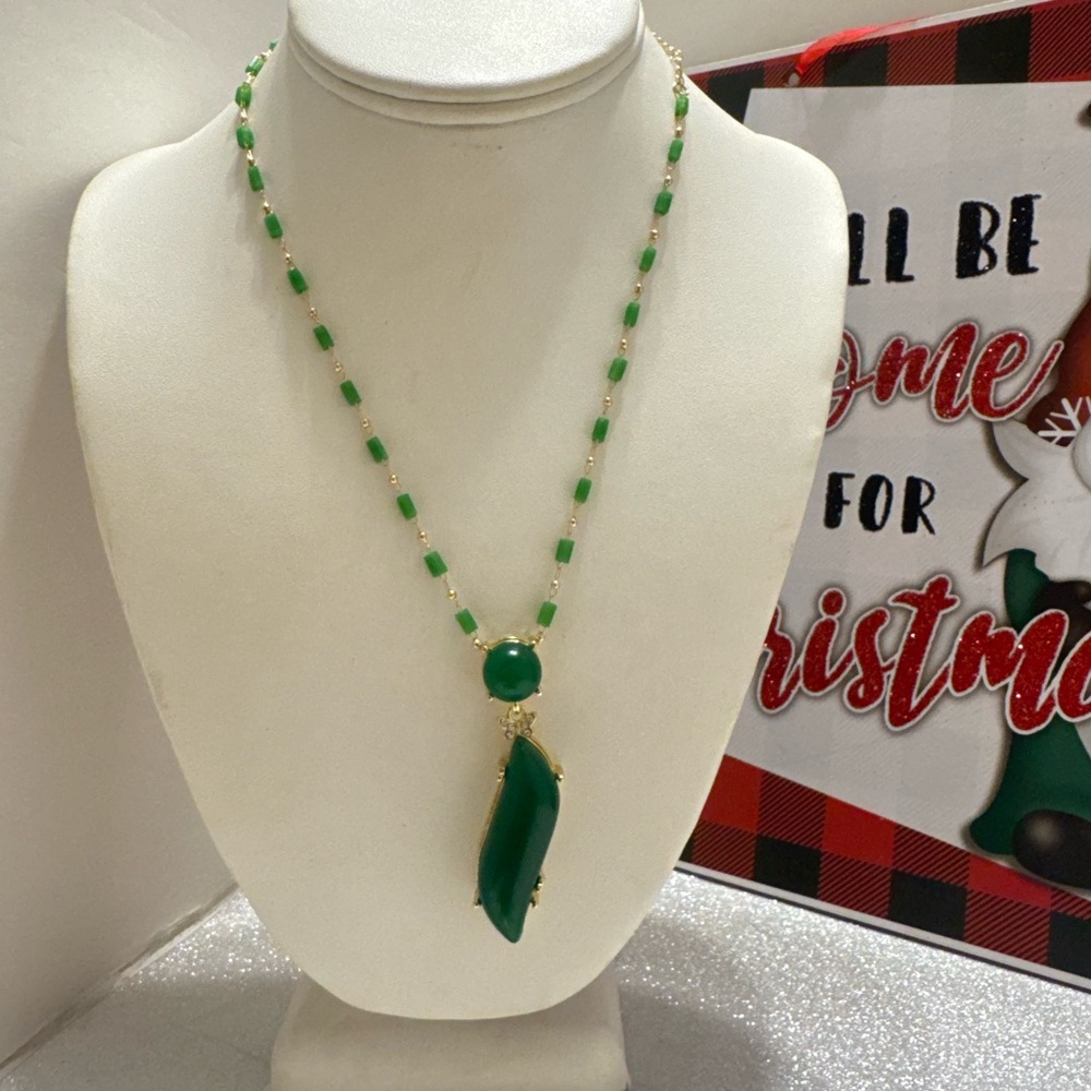 ORANGE BEADED MALA NECKLACE STATEMENT NECKLACE - Picture 4 of 4